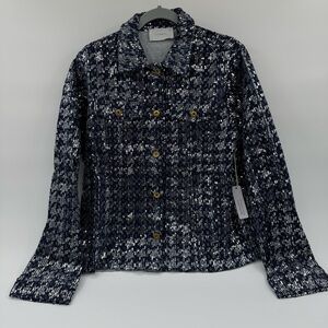 Six/Fifty Denim Sequin Blazer